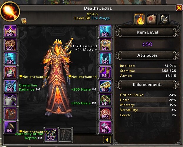 Fire Mage Gear